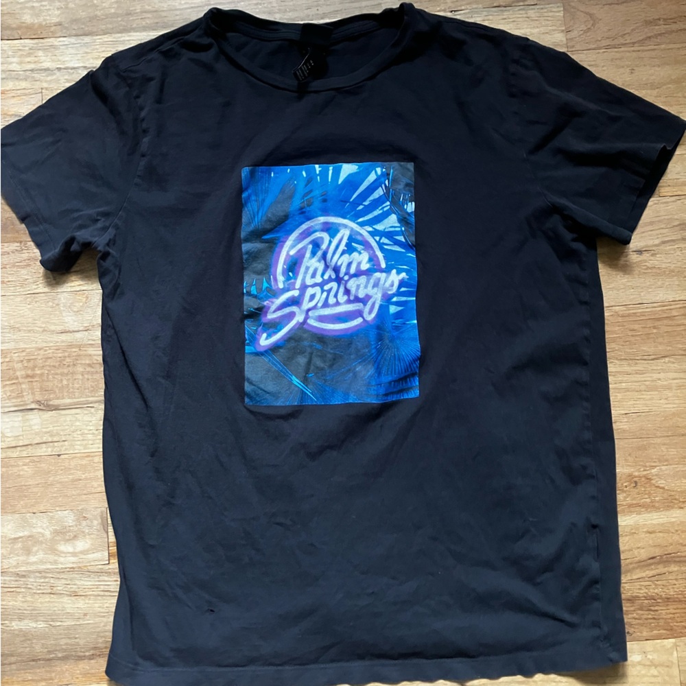 Palm Springs black graphic tee